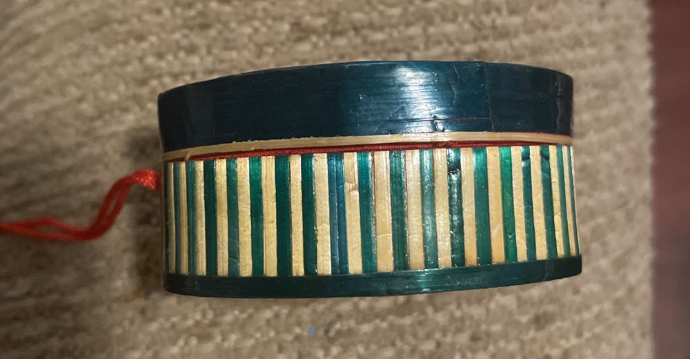 Bamboo - Pressed - Box - Santa In Chimney - Gift Box (Pressed Bamboo) ornament collectible - Main Image 2