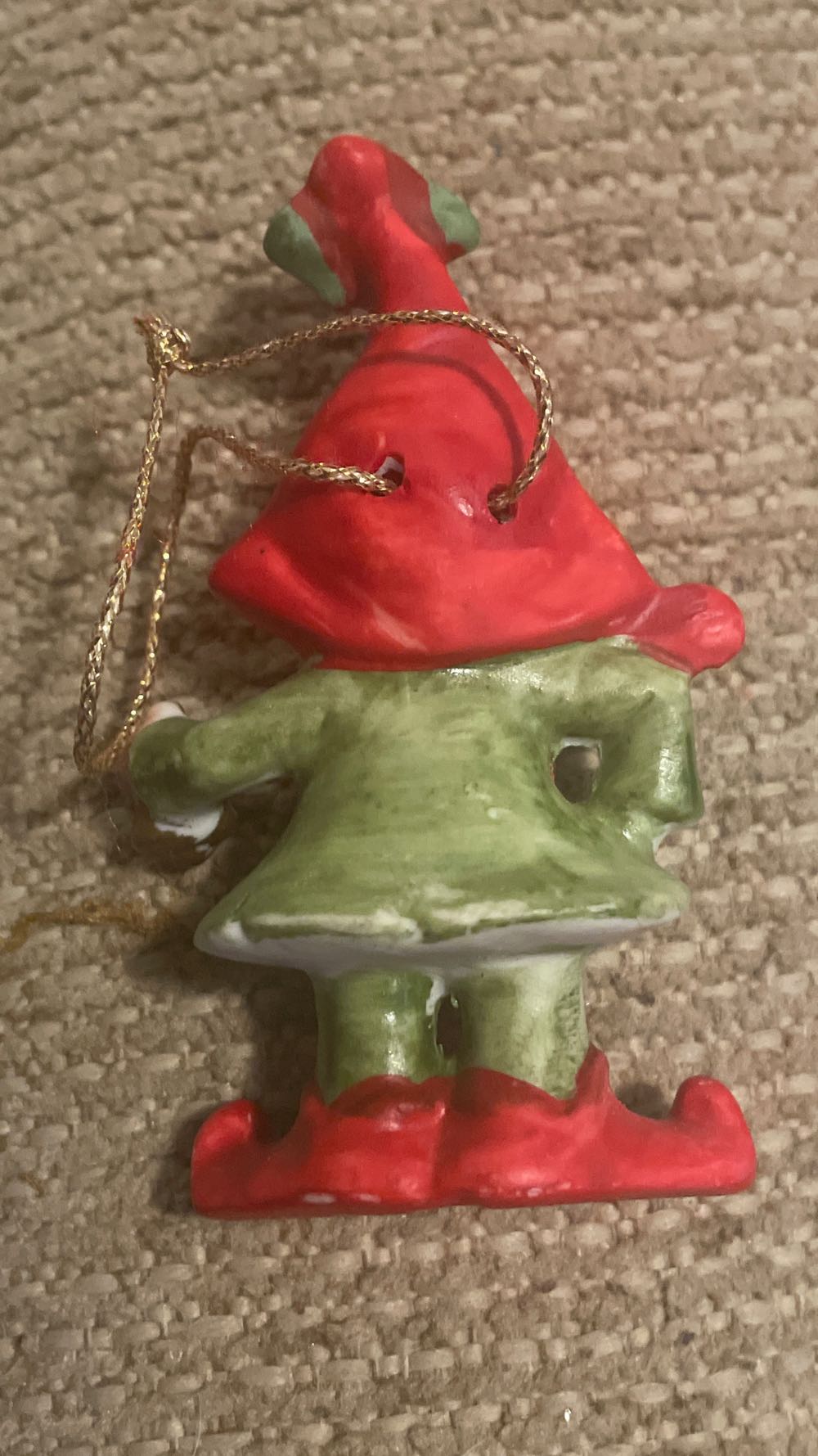 Ceramic - Ornament - Elf With Bell - Elf (Ceramic) ornament collectible - Main Image 2