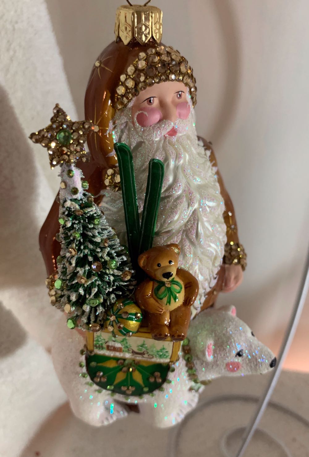 Santa and Friend, Baltic Amber - CATZ, Commissioned Design (Santa) ornament collectible - Main Image 2