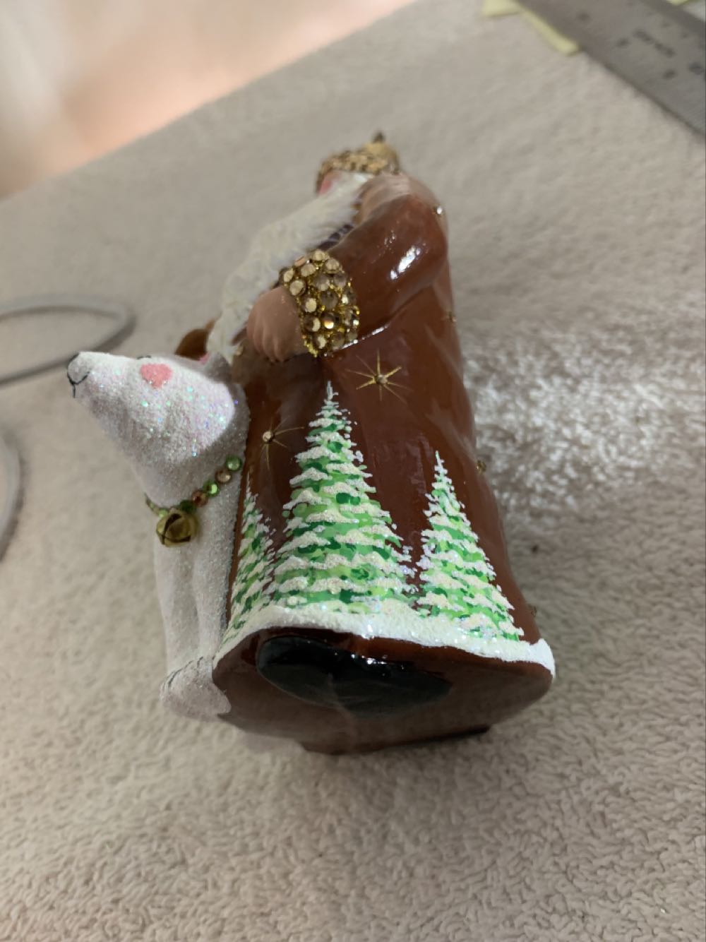 Santa and Friend, Baltic Amber - CATZ, Commissioned Design (Santa) ornament collectible - Main Image 4