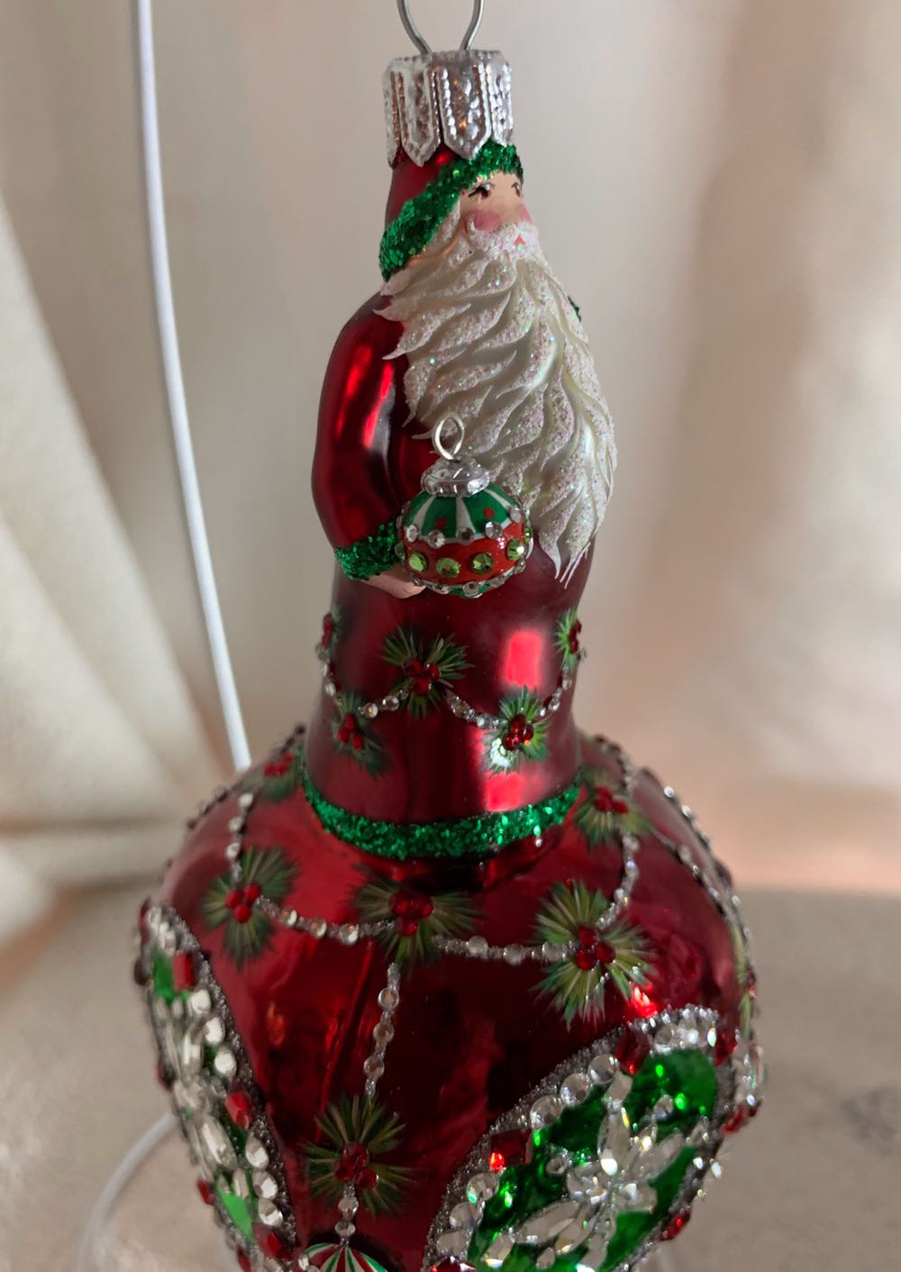 Incroyable! Red: Pine & Ornaments - General Line (Santa) ornament collectible - Main Image 2