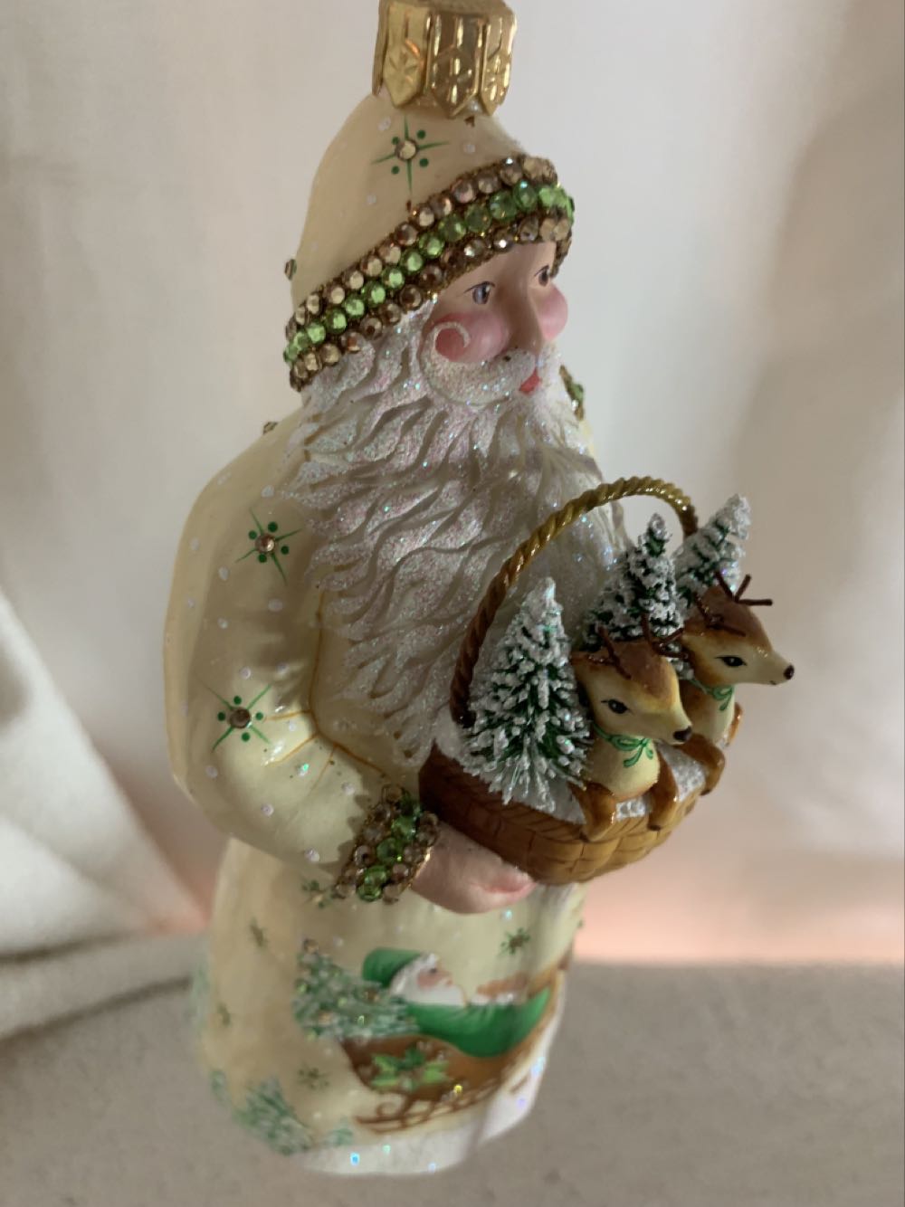 Dearest Claus, Crème & Green, TBA - General Line (Santa) ornament collectible - Main Image 2