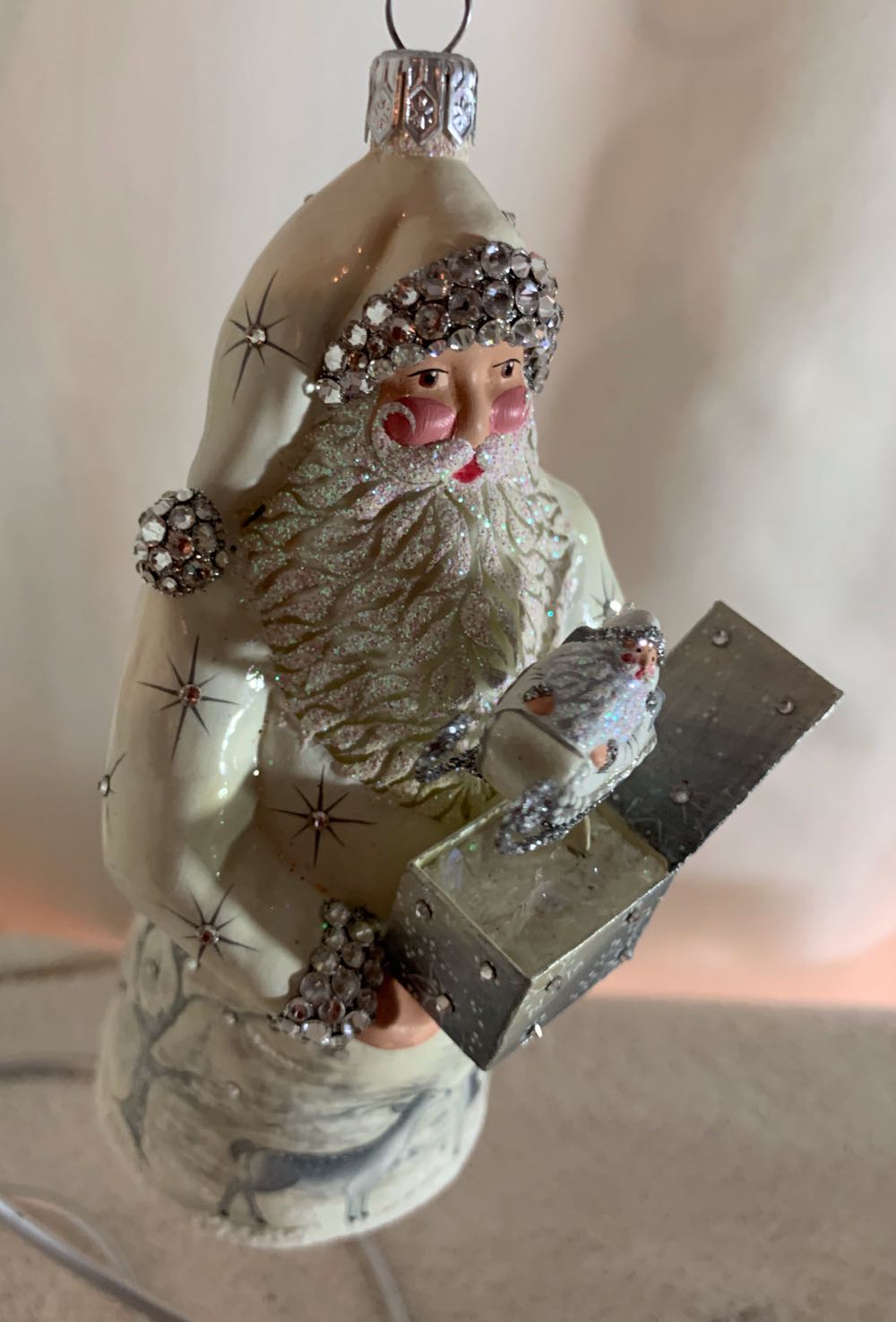 Santa for Patti, Pearl & Platinum - Commissioned Design (Santa) ornament collectible - Main Image 2