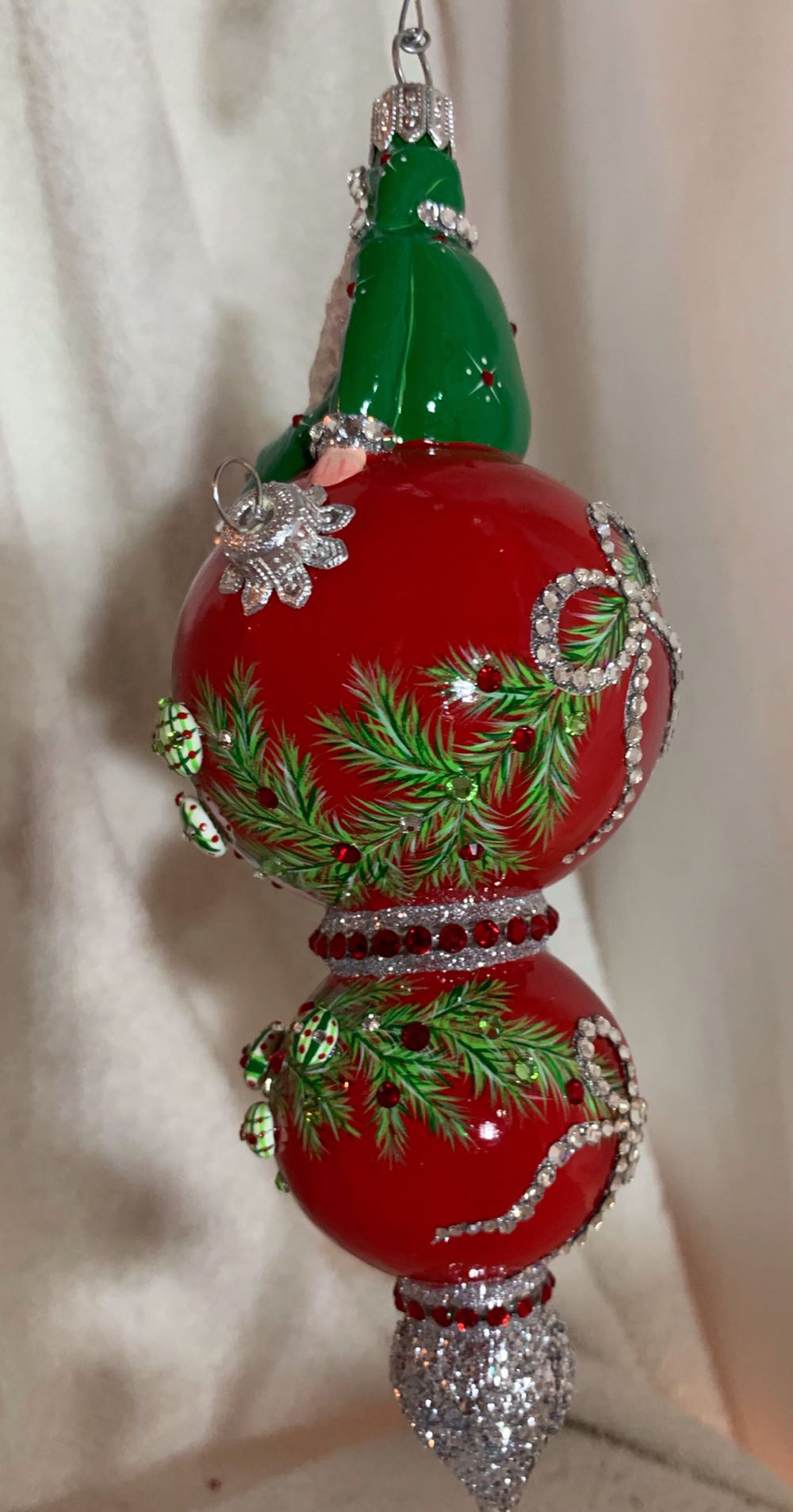 Noel Deux, Red: Green & Silver Ornamental - Other Exclusive (Santa) ornament collectible - Main Image 3