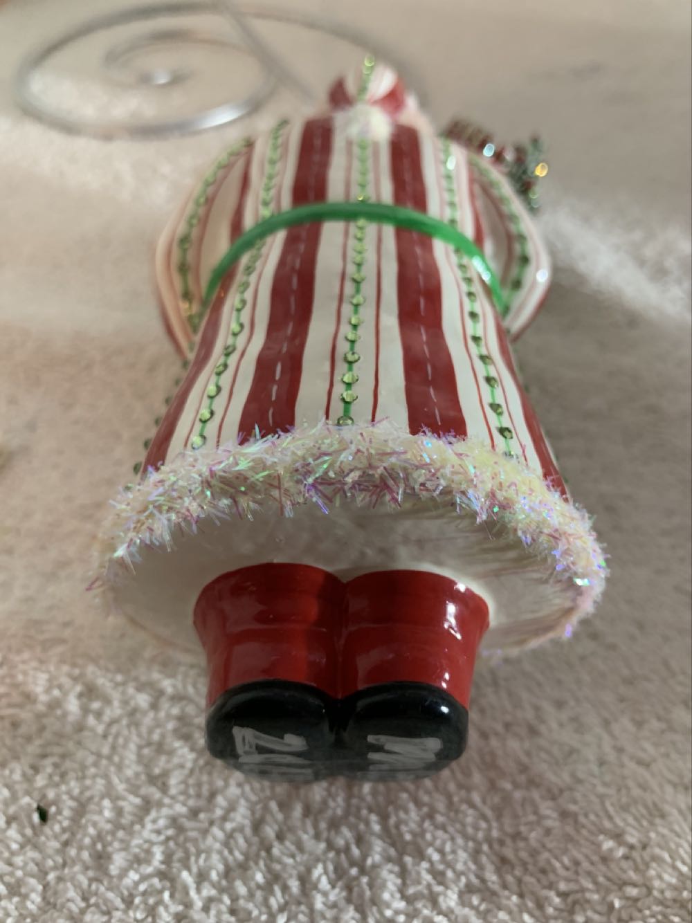 Cliveden Claus, Red & White & Green, Striping - Event Piece (Santa) ornament collectible - Main Image 4