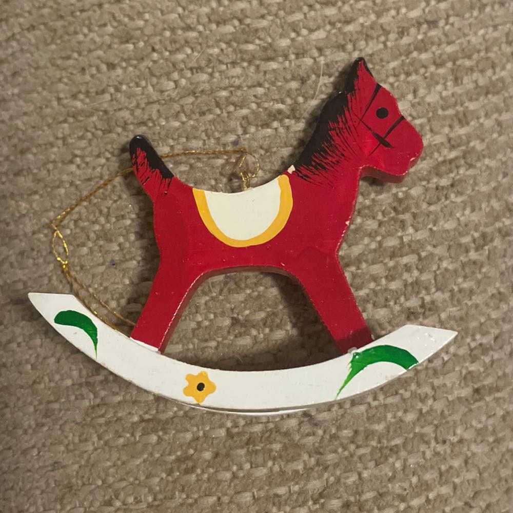Wood - Rocking Horse - Red - Rocking Horse (Wood) ornament collectible - Main Image 2