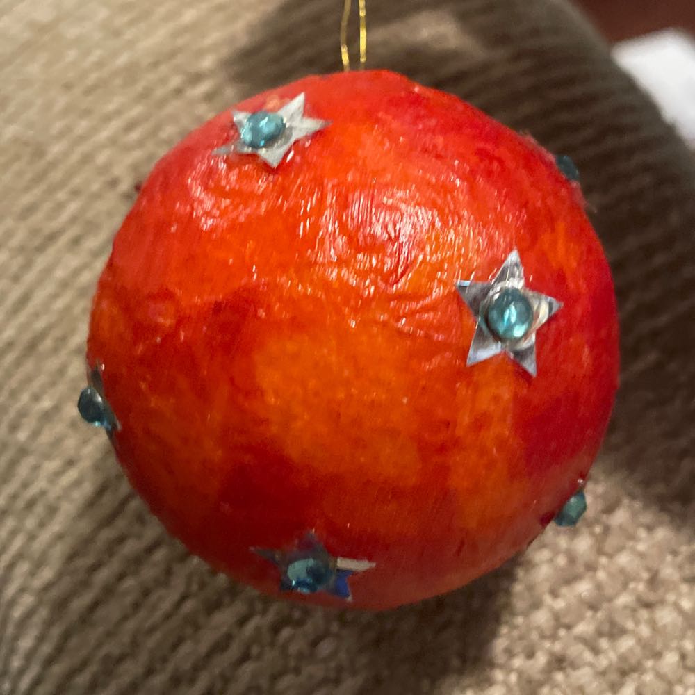 Large Red Paisley Ball