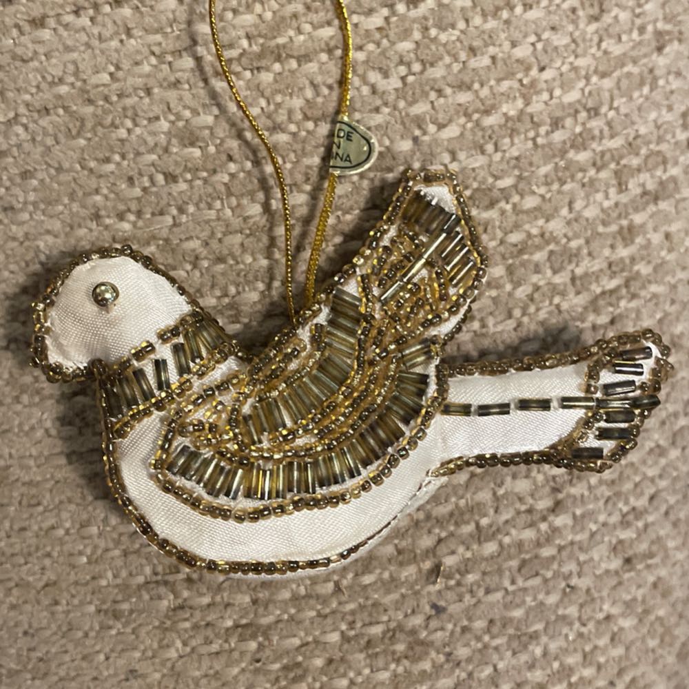 Dove - Beaded - Dove (Bird) ornament collectible - Main Image 2