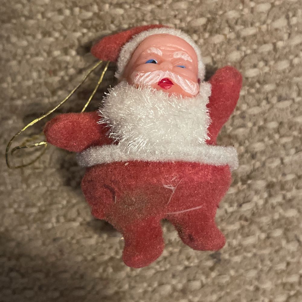 Garland red poinsettia with glitter