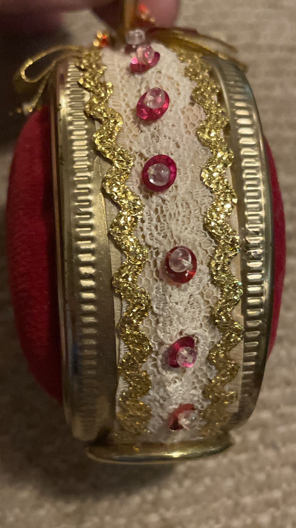 Homemade - Mason Jar Ring - Red Velvet - Round (Mason Jar Ring) ornament collectible - Main Image 2