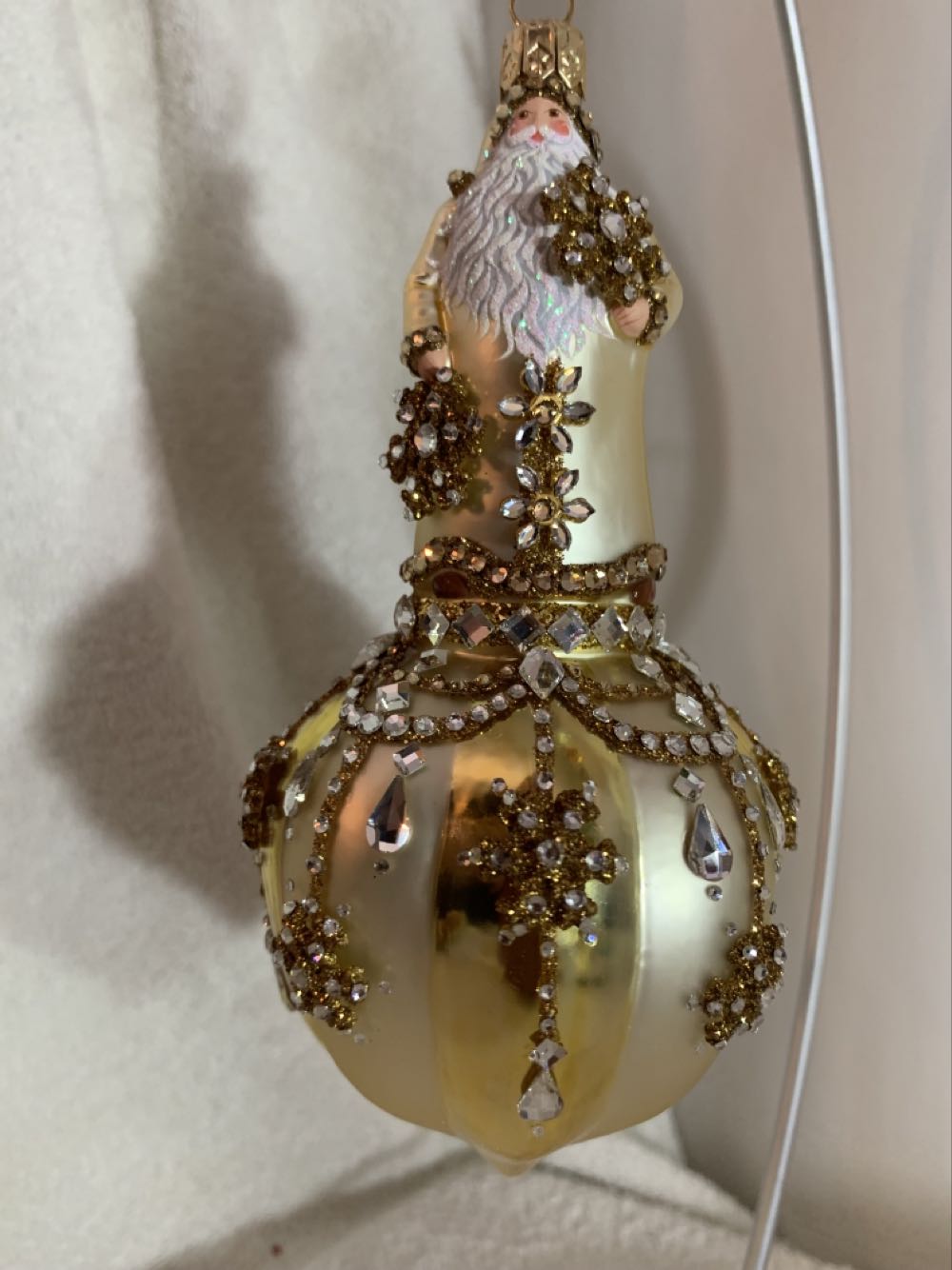 Edwardian Noel, Matte & Shiny Gold - General Line (Santa) ornament collectible - Main Image 1