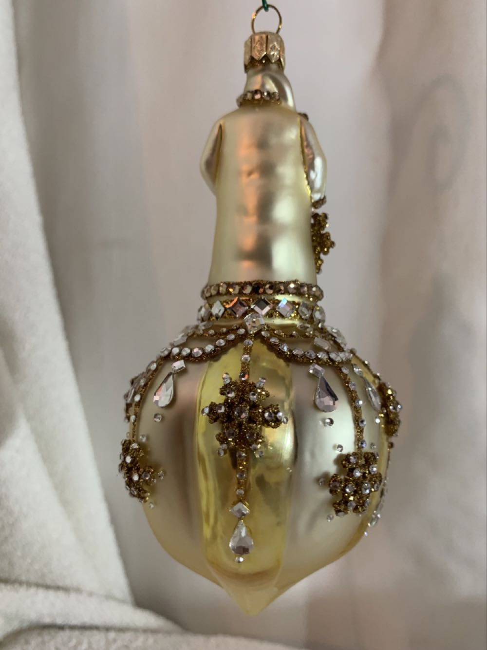 Edwardian Noel, Matte & Shiny Gold - General Line (Santa) ornament collectible - Main Image 3