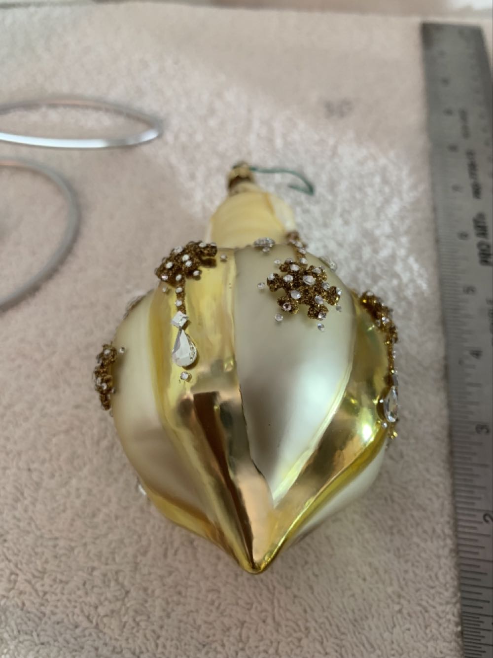 Edwardian Noel, Matte & Shiny Gold - General Line (Santa) ornament collectible - Main Image 4