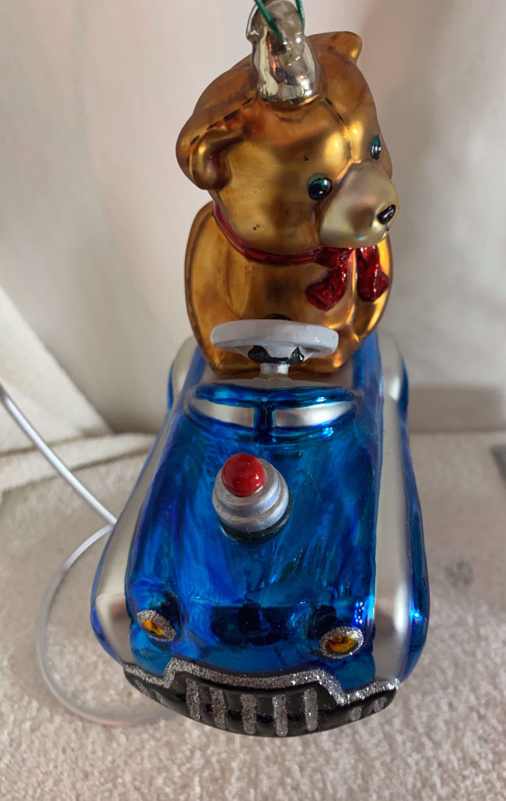 Teddy Bear In A Blue Police Pedal Car  (Teddy Bears) ornament collectible - Main Image 2