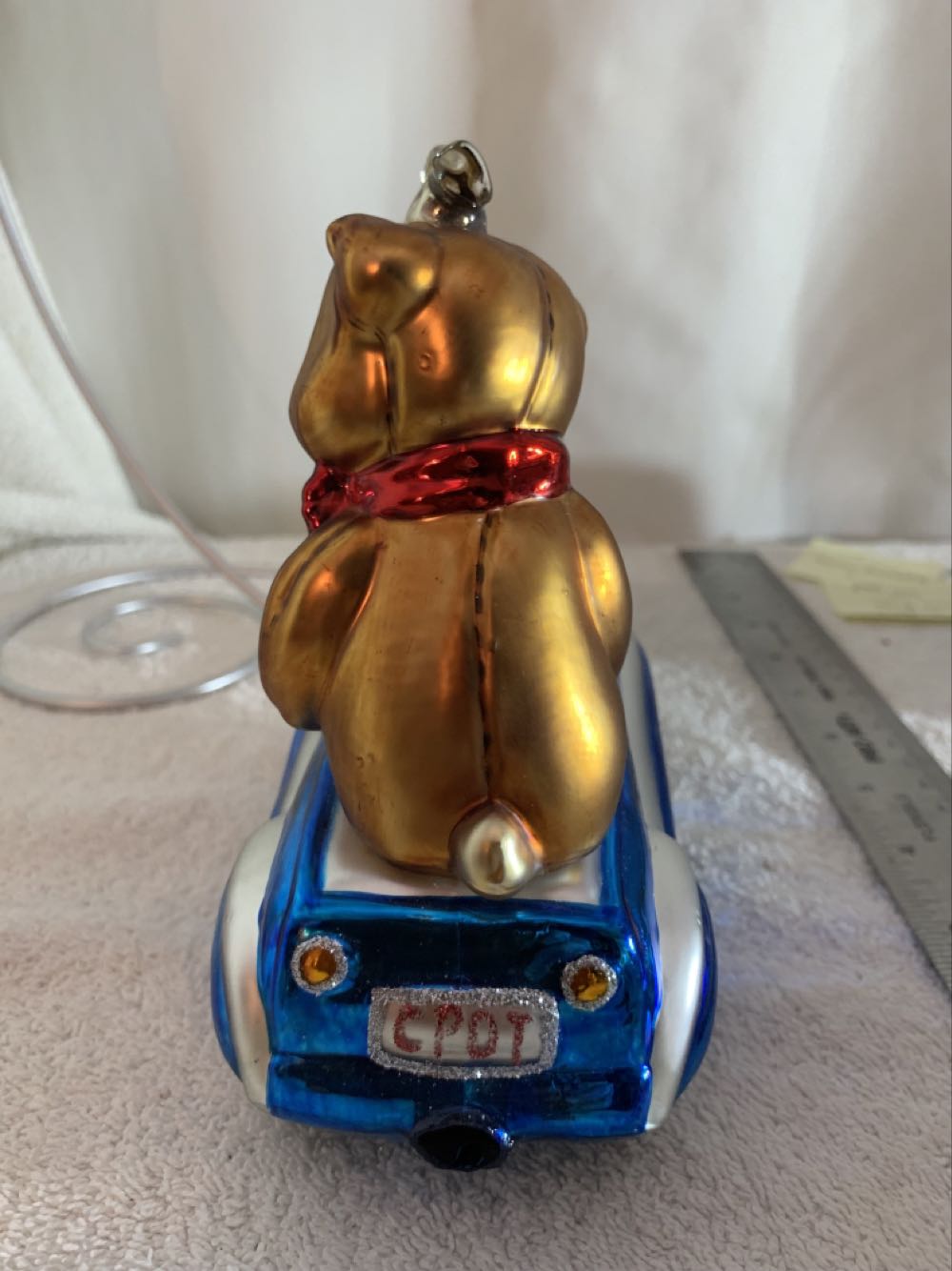 Teddy Bear In A Blue Police Pedal Car  (Teddy Bears) ornament collectible - Main Image 4