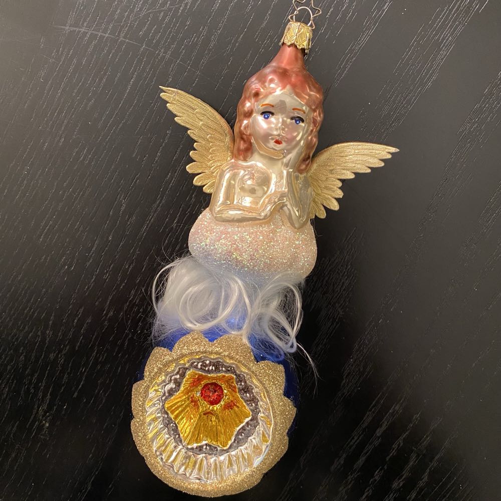 Angel Large With Reflector  ornament collectible - Main Image 1