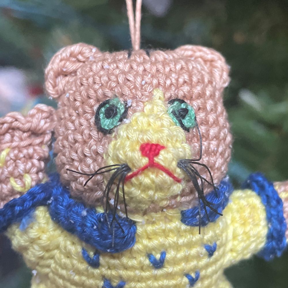 Crochet - Cat - Yellow Dress - Cat (Animals) ornament collectible - Main Image 2