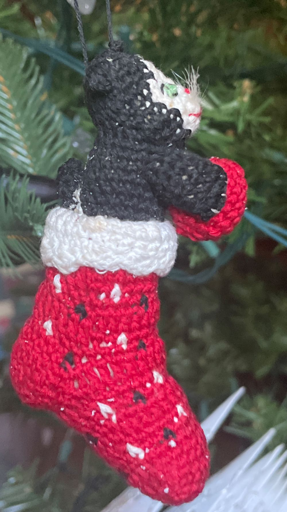 Crochet - Cat - In Stocking - Cat (Animals) ornament collectible - Main Image 2