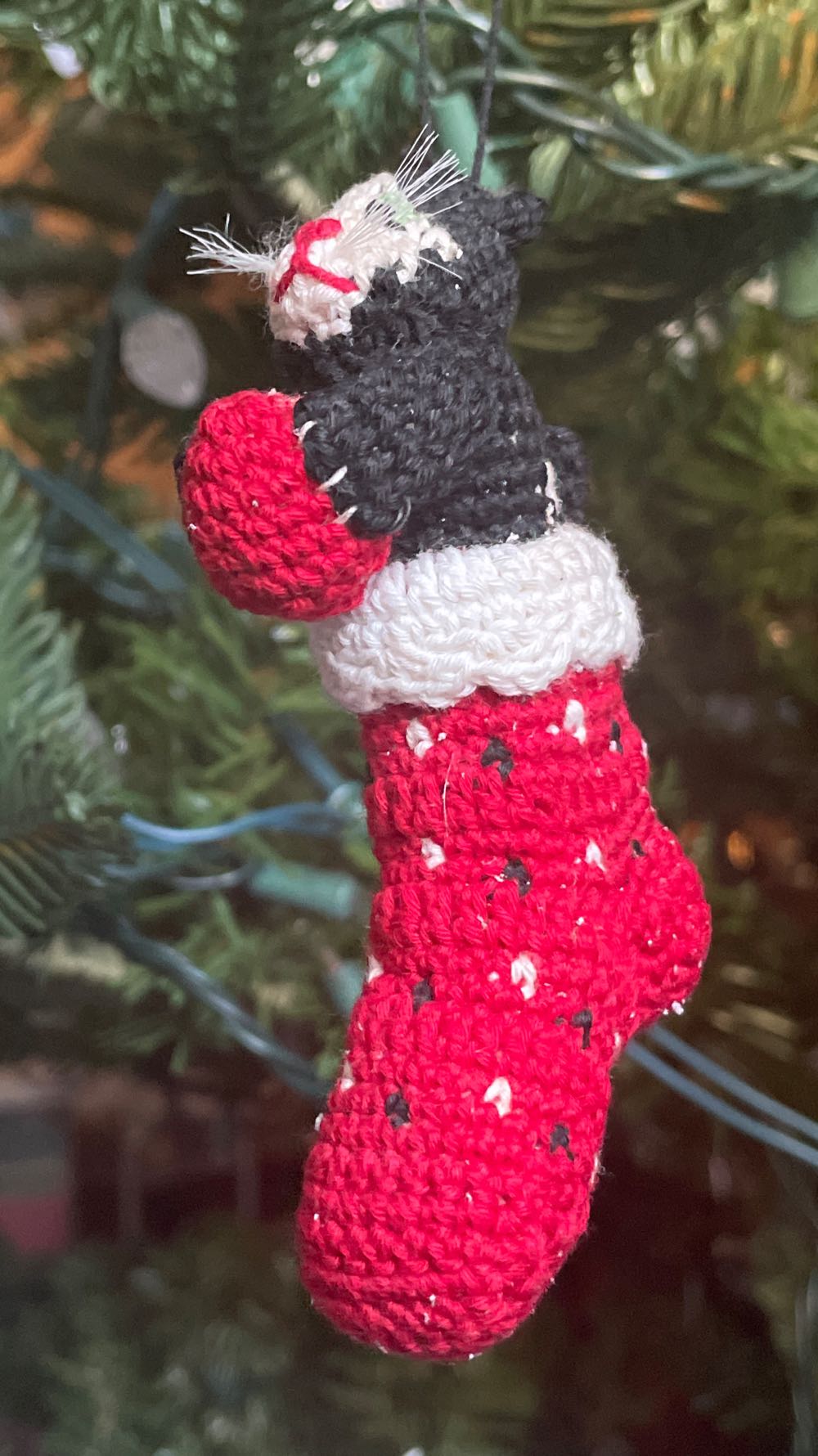 Crochet - Cat - In Stocking - Cat (Animals) ornament collectible - Main Image 3