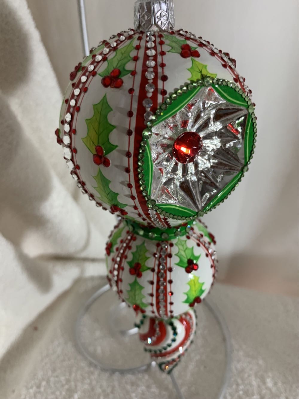 Bedazzling Reflector, Holly - General Line (Christmas Tree Ornament) ornament collectible - Main Image 2