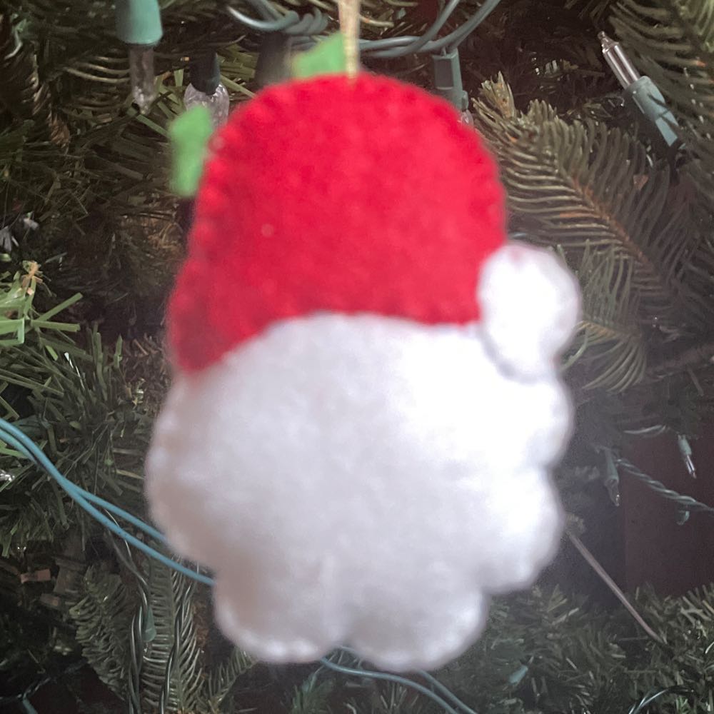 Felt - Santa’s Head - Santa (Felt) ornament collectible - Main Image 2