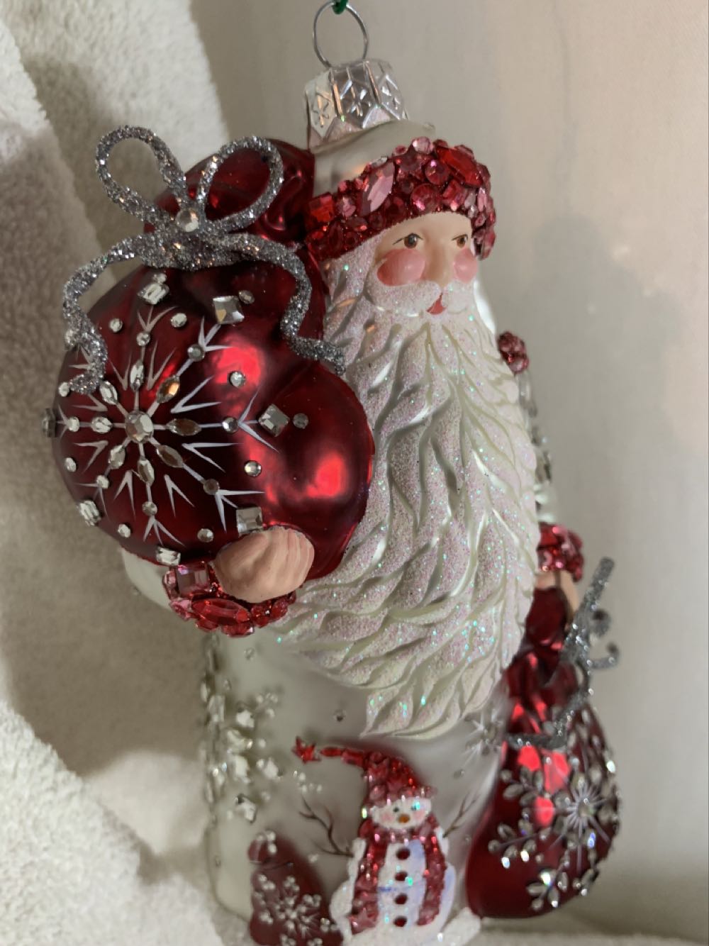 Bestowing, Red & Silver - General Line (Santa) ornament collectible - Main Image 2