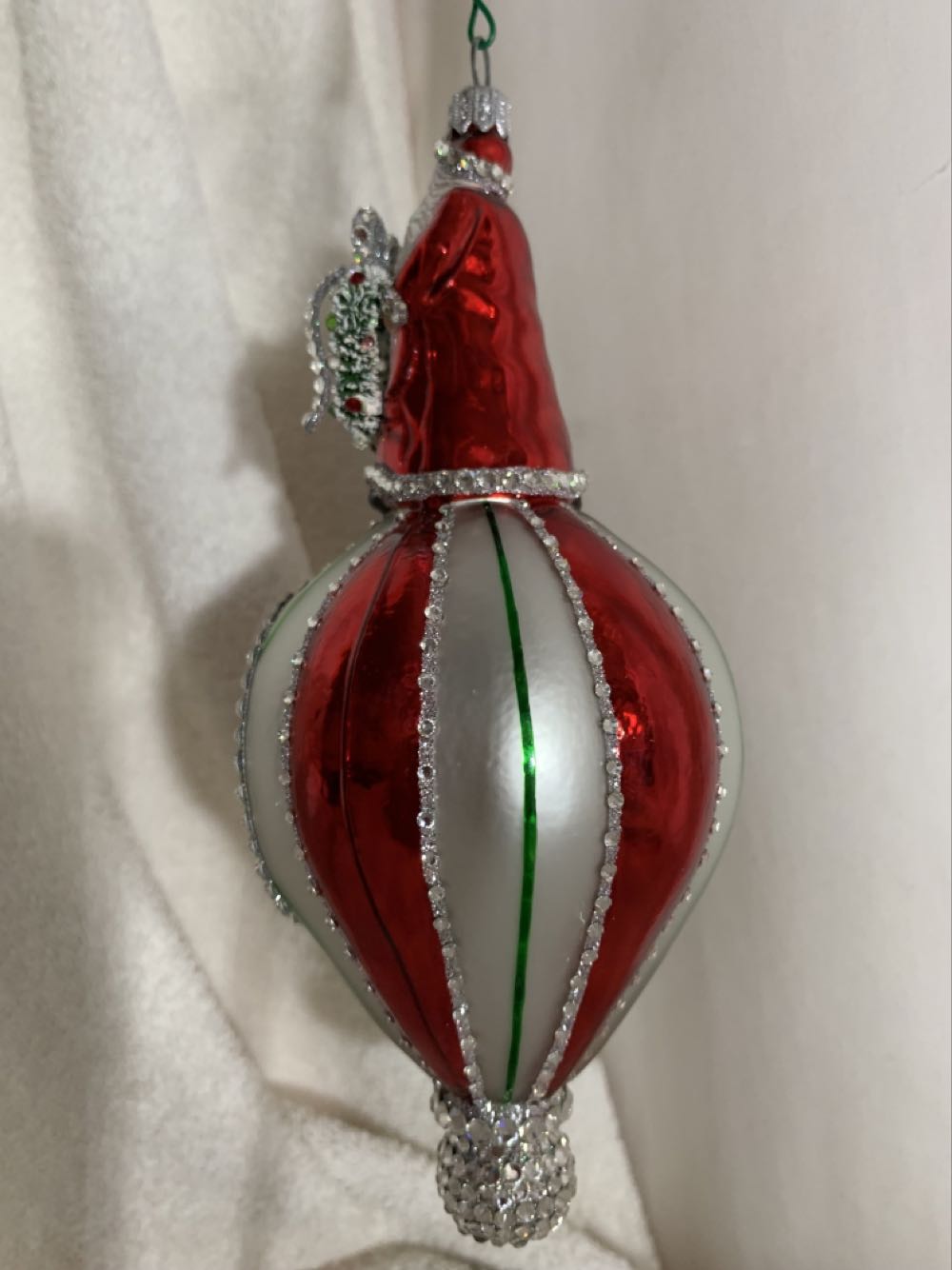 Charleston Claus, Classic Stripe  (Santa) ornament collectible - Main Image 3