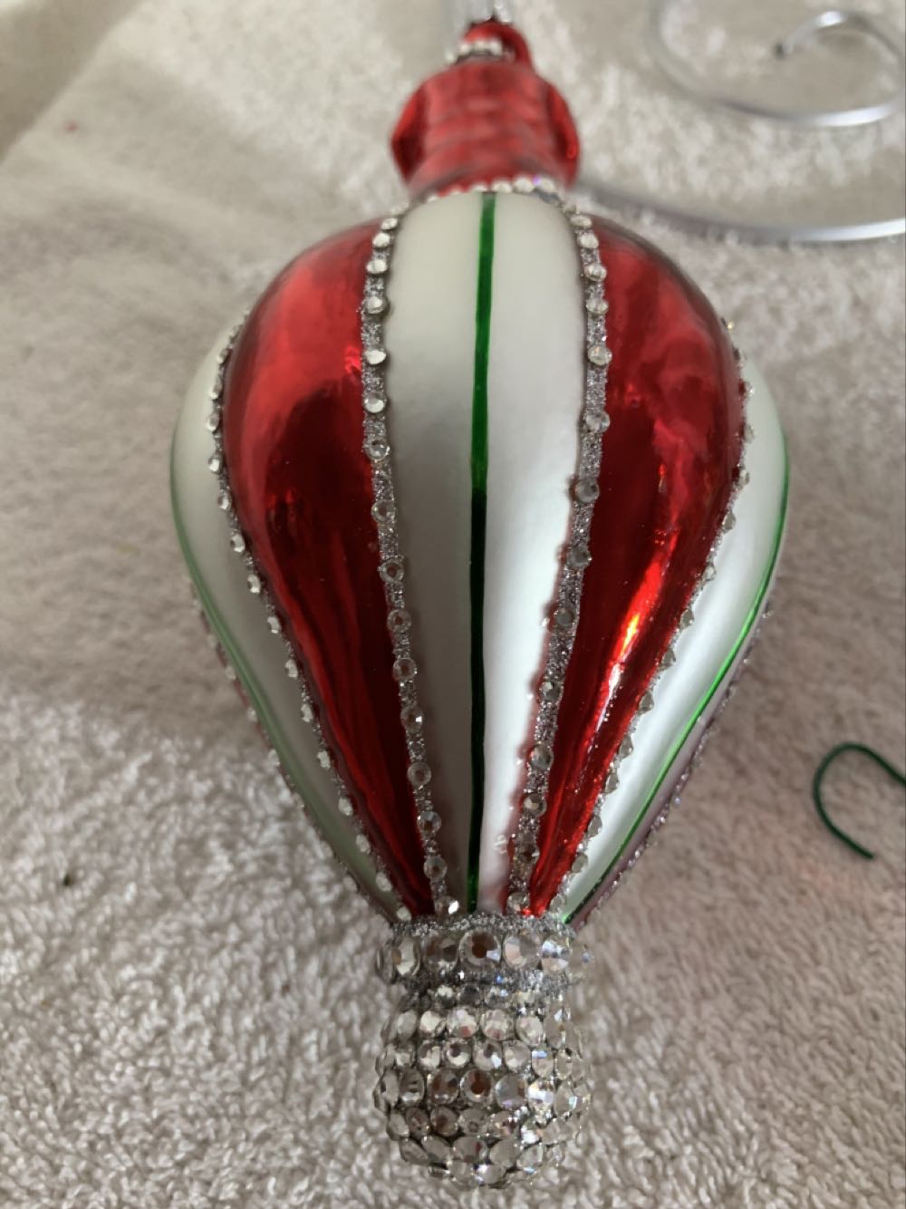 Charleston Claus, Classic Stripe  (Santa) ornament collectible - Main Image 4