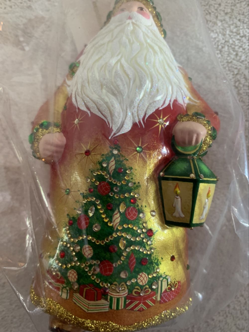 Light My Way, Red, Green & Gold - General Line (Santa) ornament collectible - Main Image 1