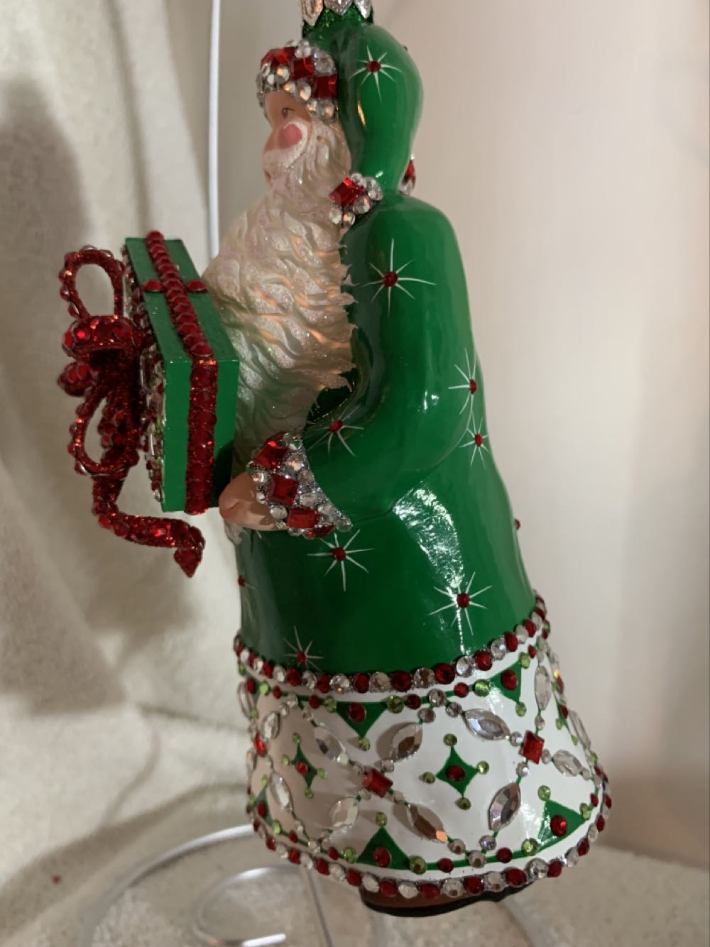 Quadrille Noël, Pine Green - General Line (Santa) ornament collectible - Main Image 3
