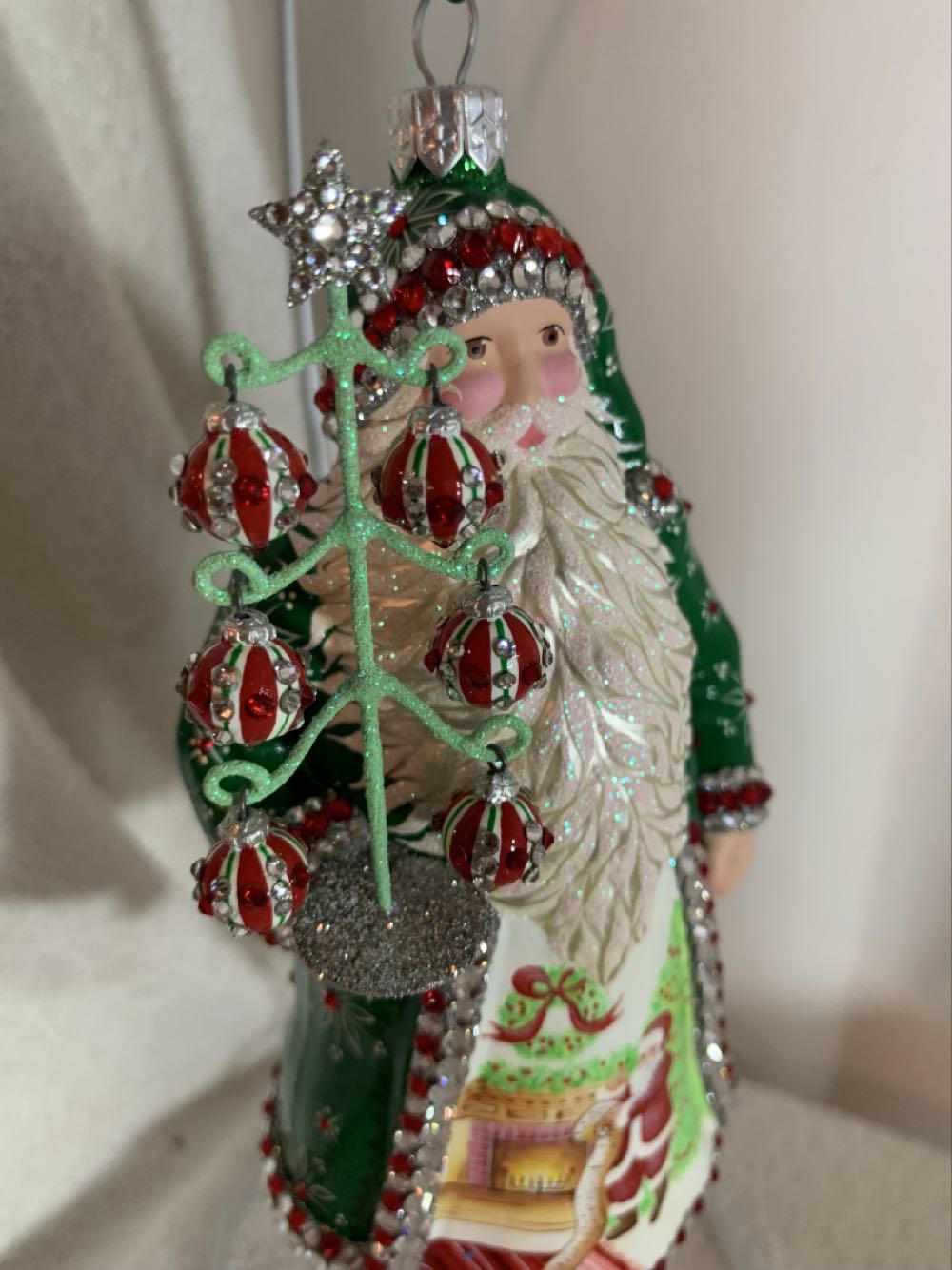 Twas the Night, Pine Green - Commissioned Design (Santa) ornament collectible - Main Image 2