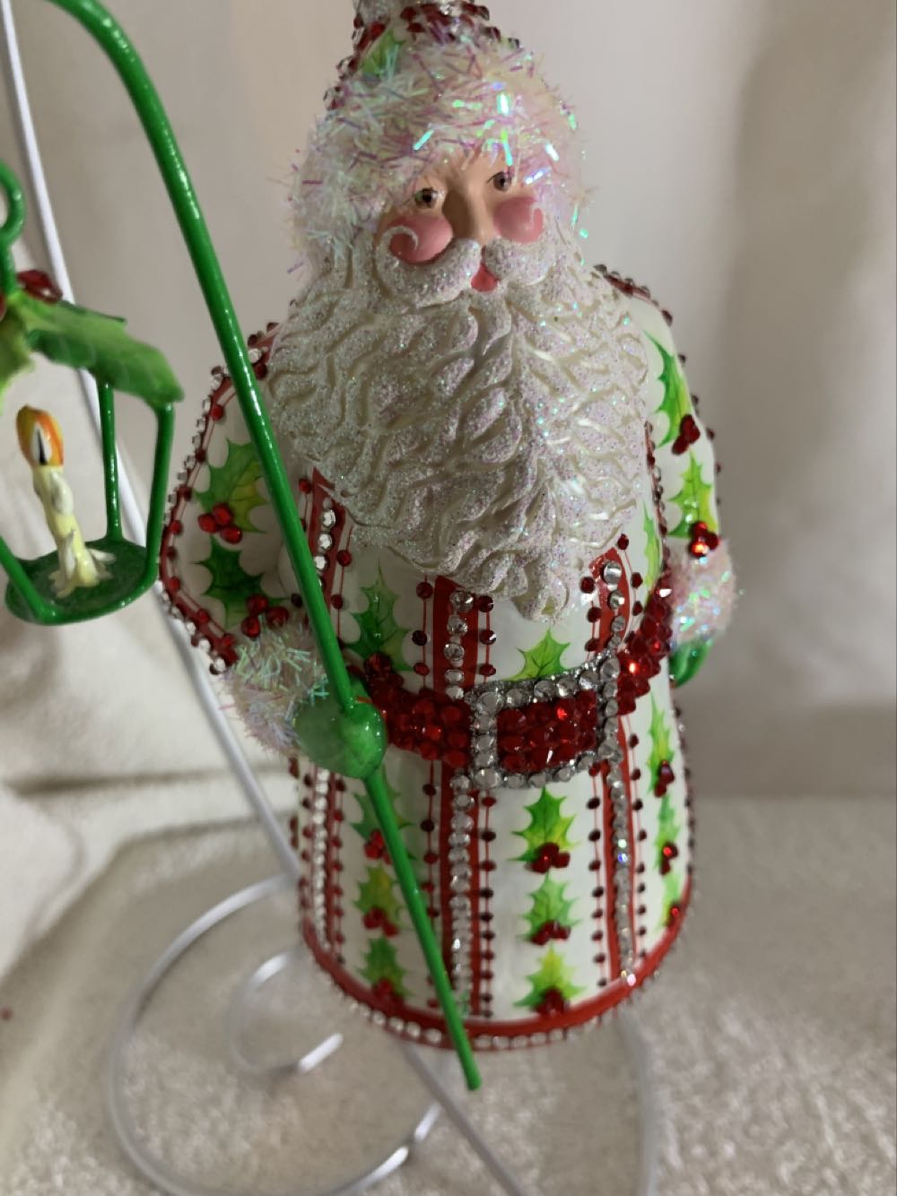 Stroke of Midnight, Holly With Holly Leaf& Dotting - General Line (Santa) ornament collectible - Main Image 2