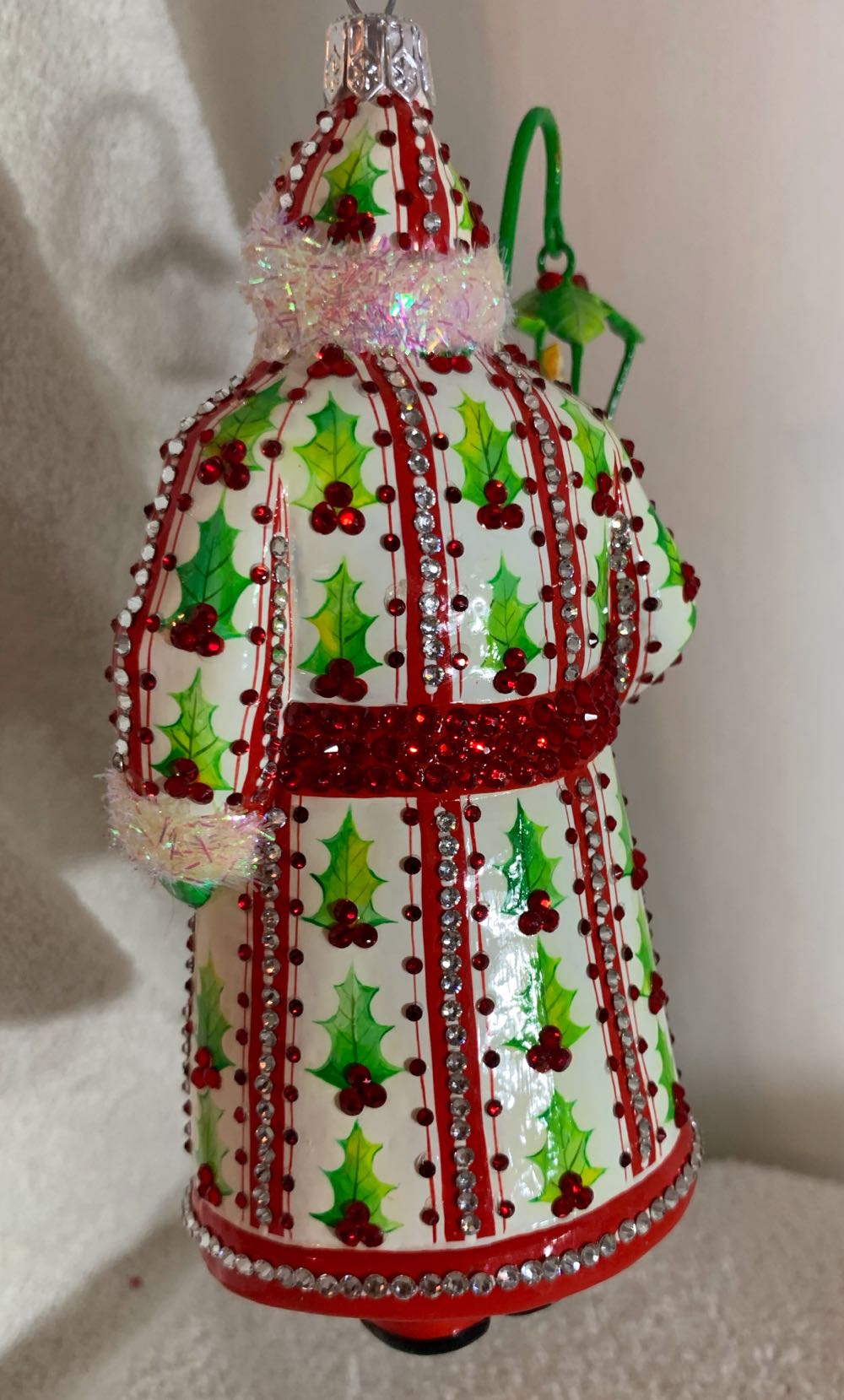 Stroke of Midnight, Holly With Holly Leaf& Dotting - General Line (Santa) ornament collectible - Main Image 3