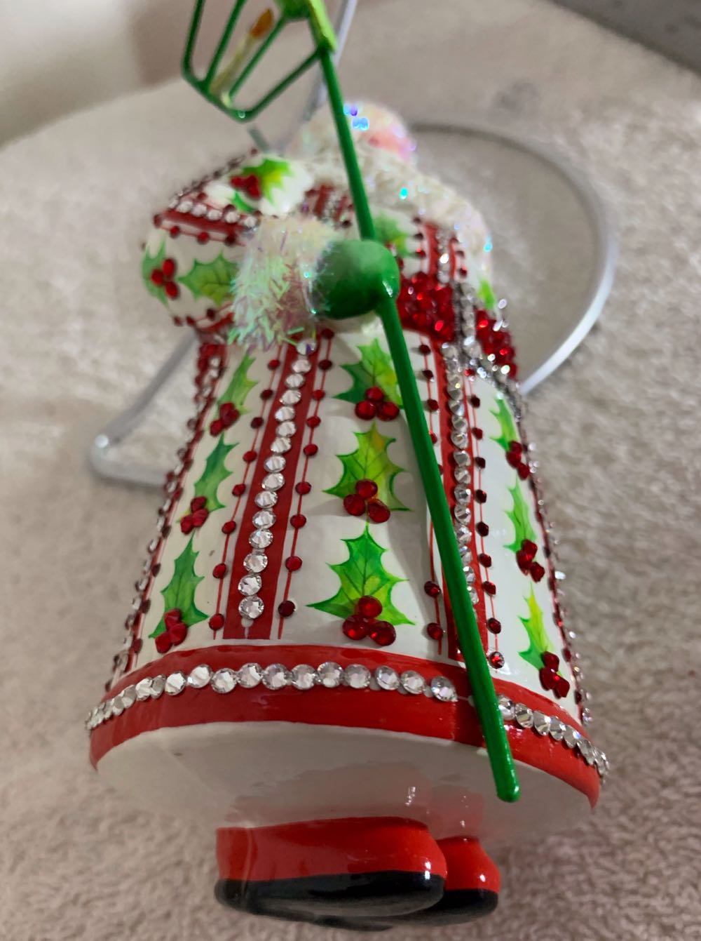 Stroke of Midnight, Holly With Holly Leaf& Dotting - General Line (Santa) ornament collectible - Main Image 4