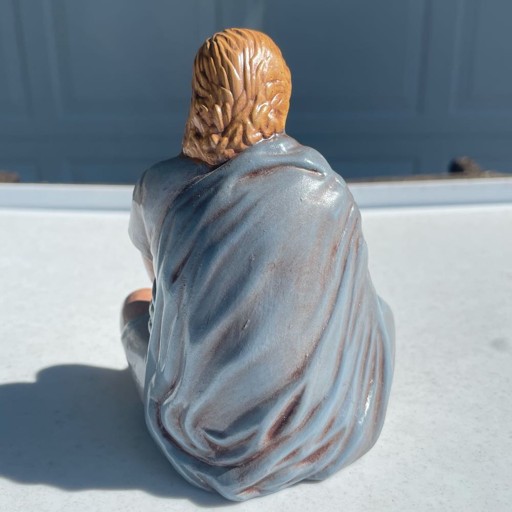 Ceramic - Duncan - Nativity - Shepherd - Sitting - #0997J - Shepherd (Nativity) ornament collectible - Main Image 2