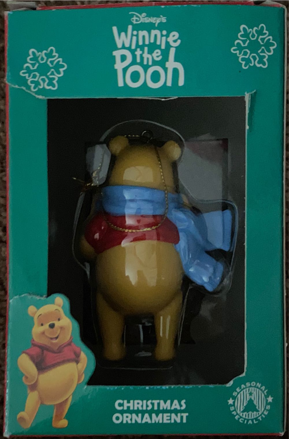 Disney Winnie The Pooh With Blue Scarf Ornament  ornament collectible [Barcode 088907294852] - Main Image 2