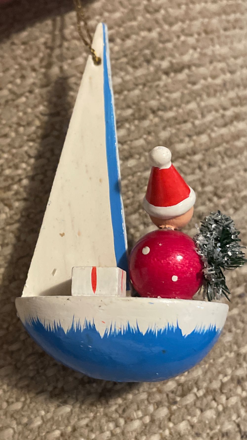 Wood - Sailboat - Christmas - Transportation ornament collectible - Main Image 2