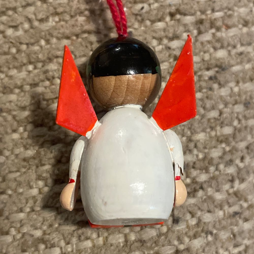 Wood - Angel - Sitting  - Angel (Wood) ornament collectible - Main Image 2