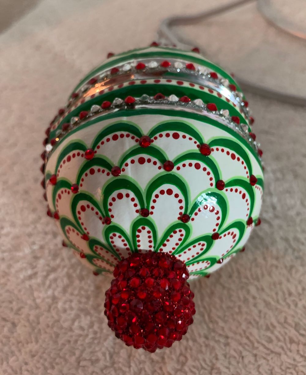 Wharton Reflector, Red & Green Romanoff - Event Piece (Christmas Tree Ornament) ornament collectible - Main Image 4