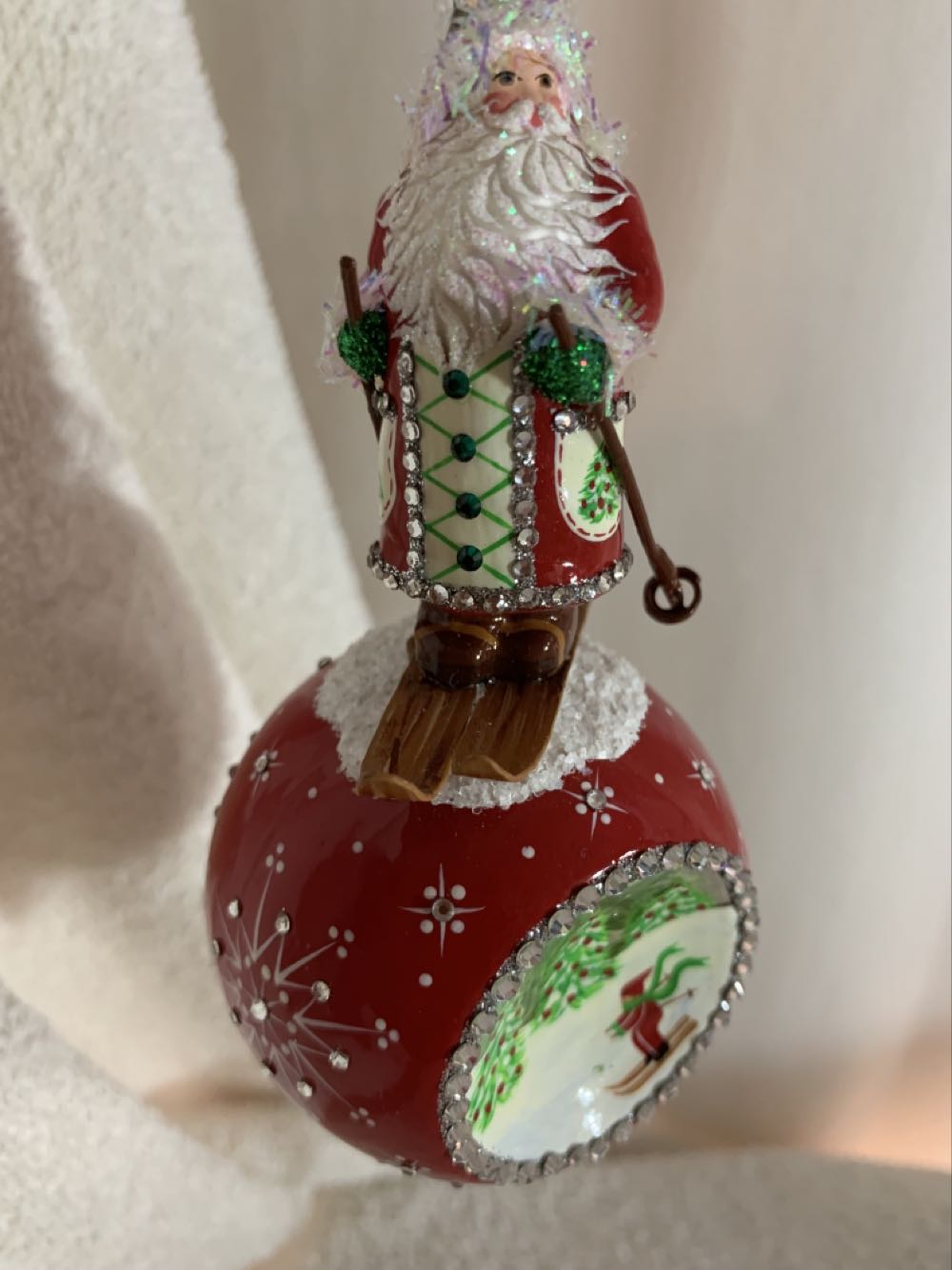 Leading the Way, Red, Santa for Dan - Commissioned Design (Santa) ornament collectible - Main Image 2