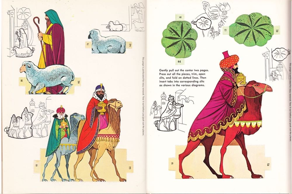 Whitman - The Christmas Manger - #1921 - Press-Out Book (Nativity) ornament collectible - Main Image 4