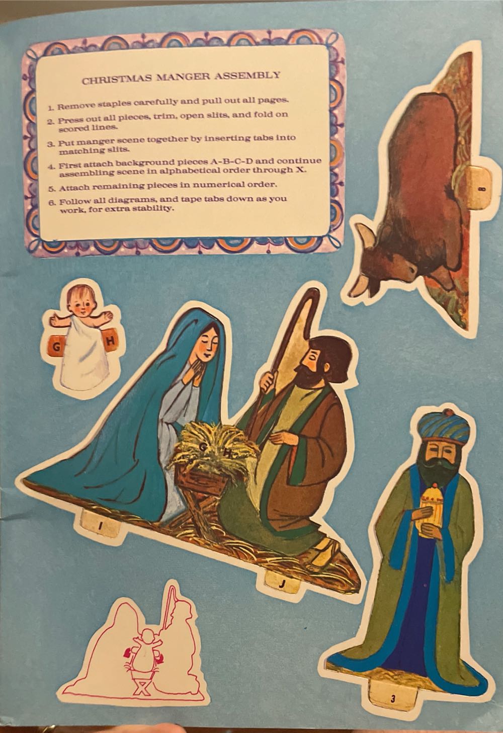 Whitman - Christmas Manger - #1916 - Press-Out Book (Nativity) ornament collectible - Main Image 2