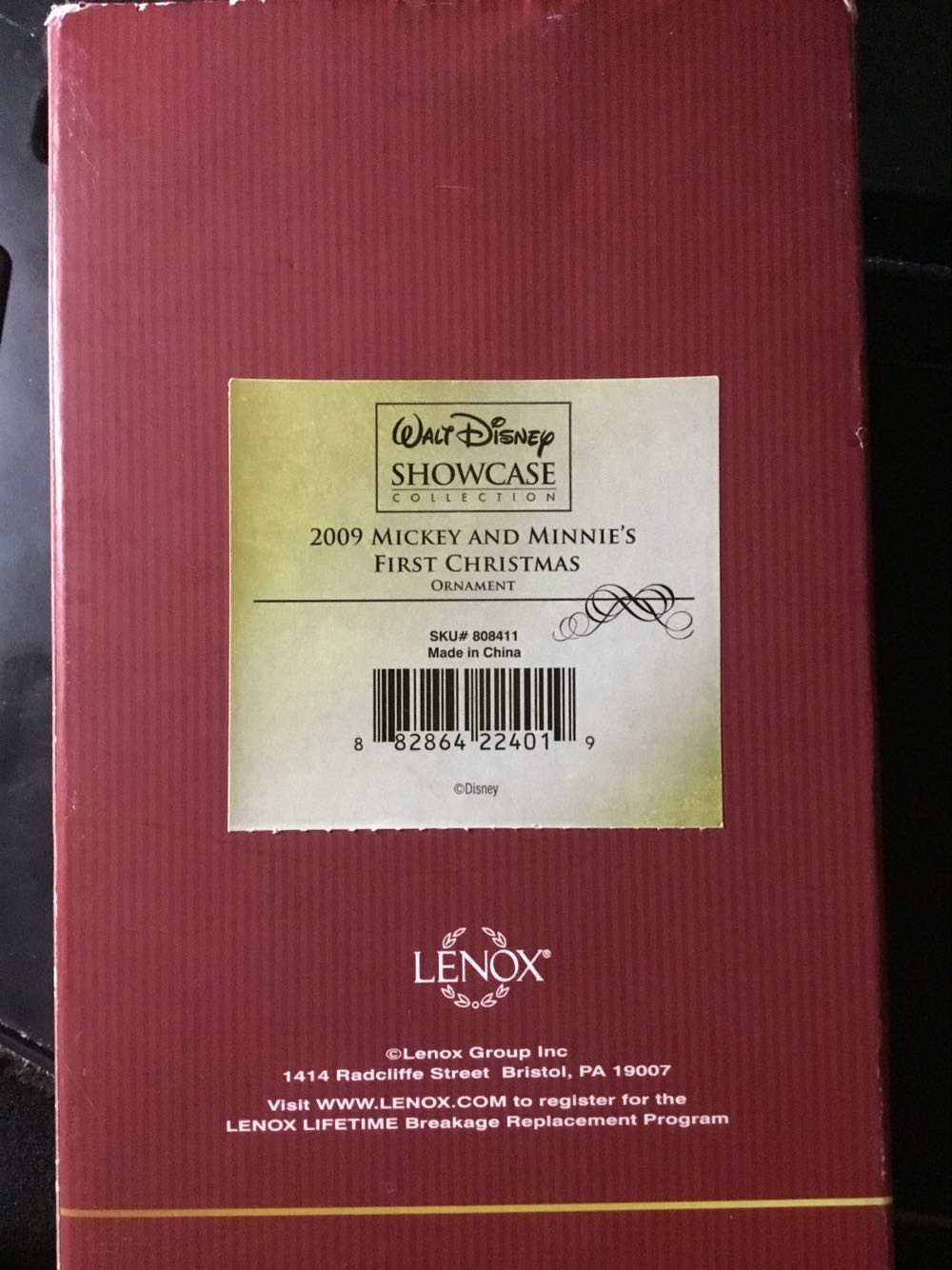 Mickey And Minnie’s First Christmas - Disney Mickey And Minnie (Walt Disney Showcase) ornament collectible [Barcode 882864224019] - Main Image 2