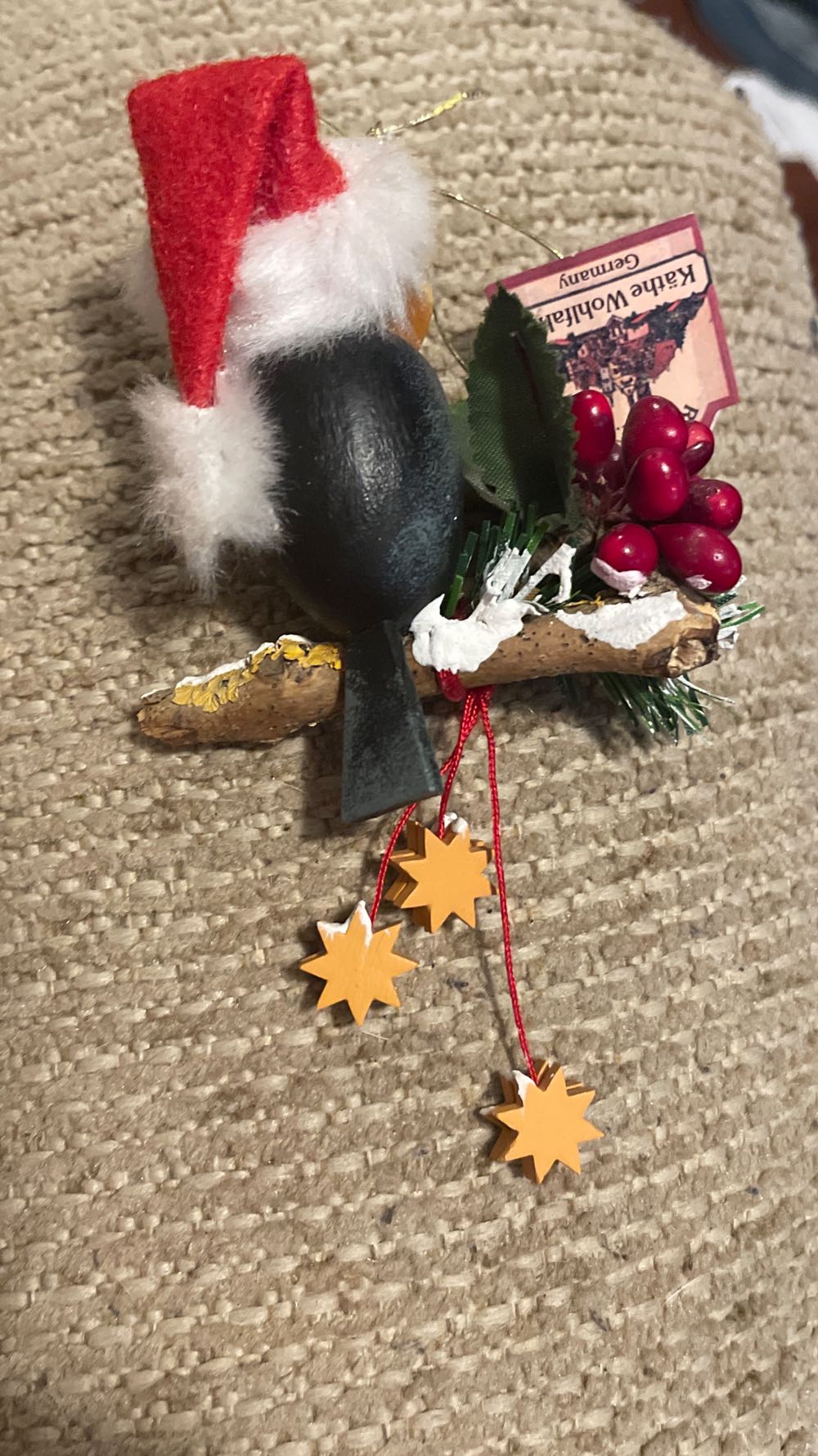 Kathe Wohlfahrt - Black Bird - Bird (Wood) ornament collectible - Main Image 2