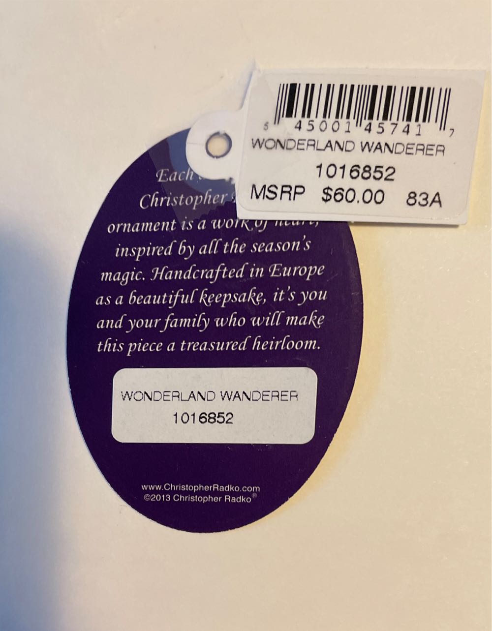 Wonderland Wanderer  ornament collectible - Main Image 2