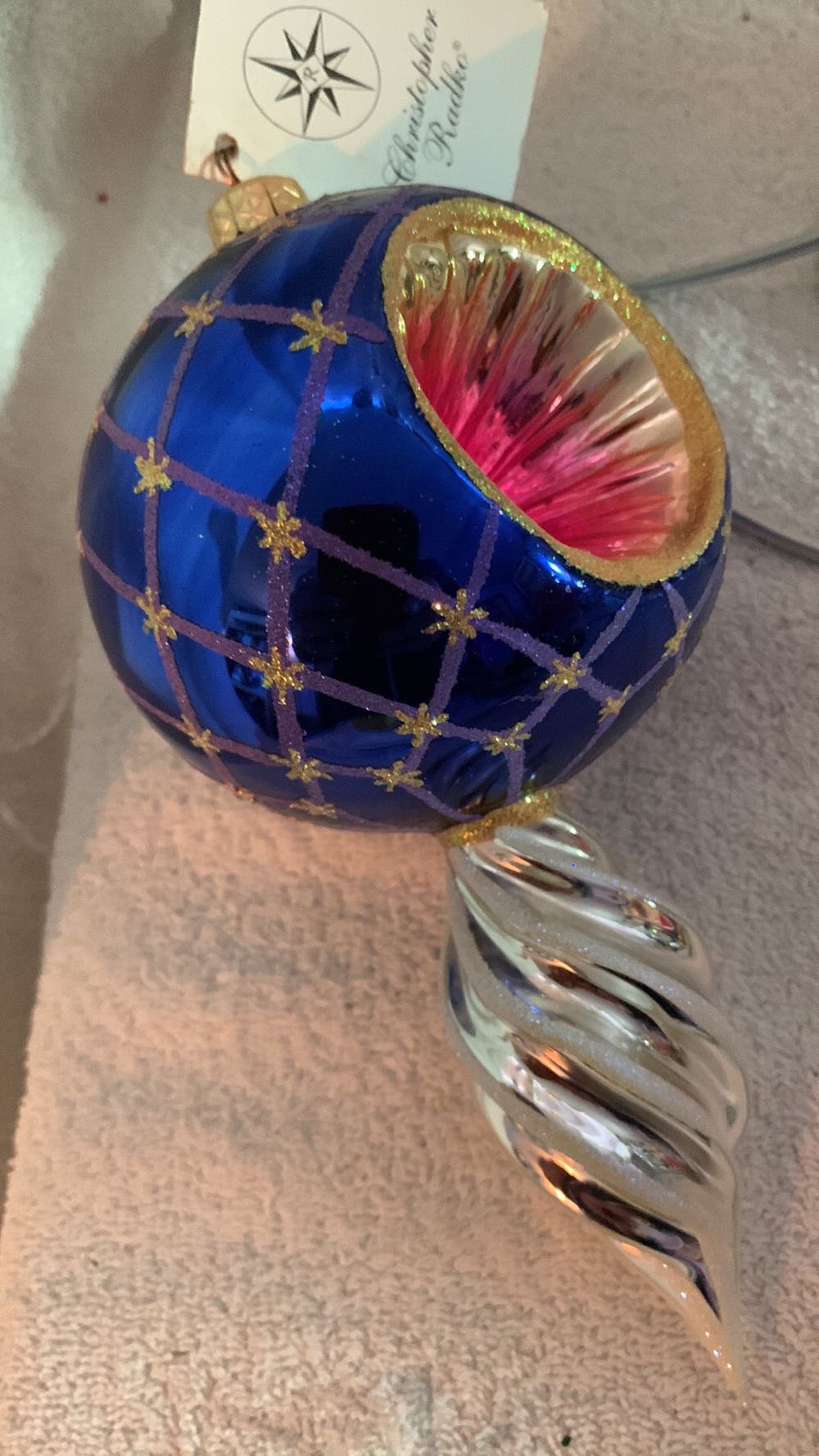 Star Reflection, Blue - Vintage Christmas (Christmas Tree Ornament) ornament collectible - Main Image 2