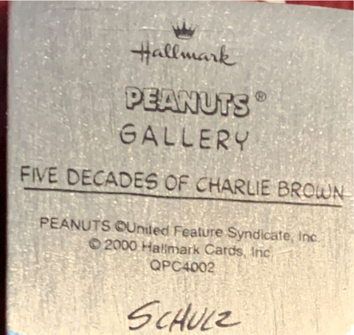 Hallmark Peanuts Charlie Brown Pewter Figurines Peanuts Gallery Five Decades Of Charlie Lucy  ornament collectible [Barcode 015012533125] - Main Image 4