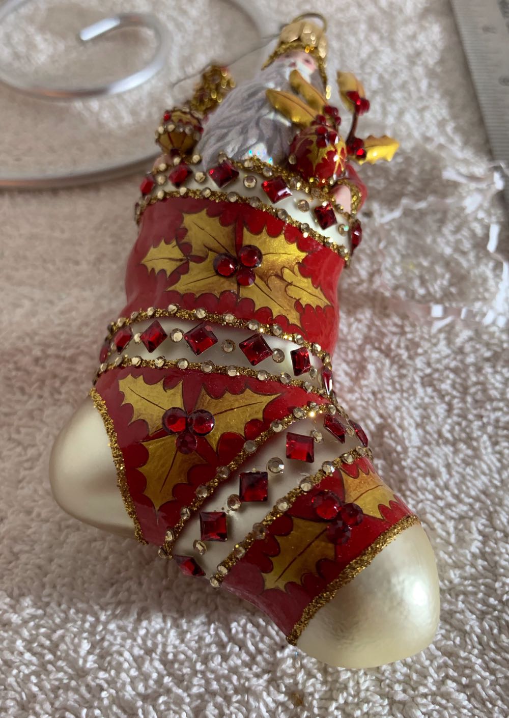 Partage, Red & Gold Holly - Other Exclusive (Santa) ornament collectible - Main Image 4