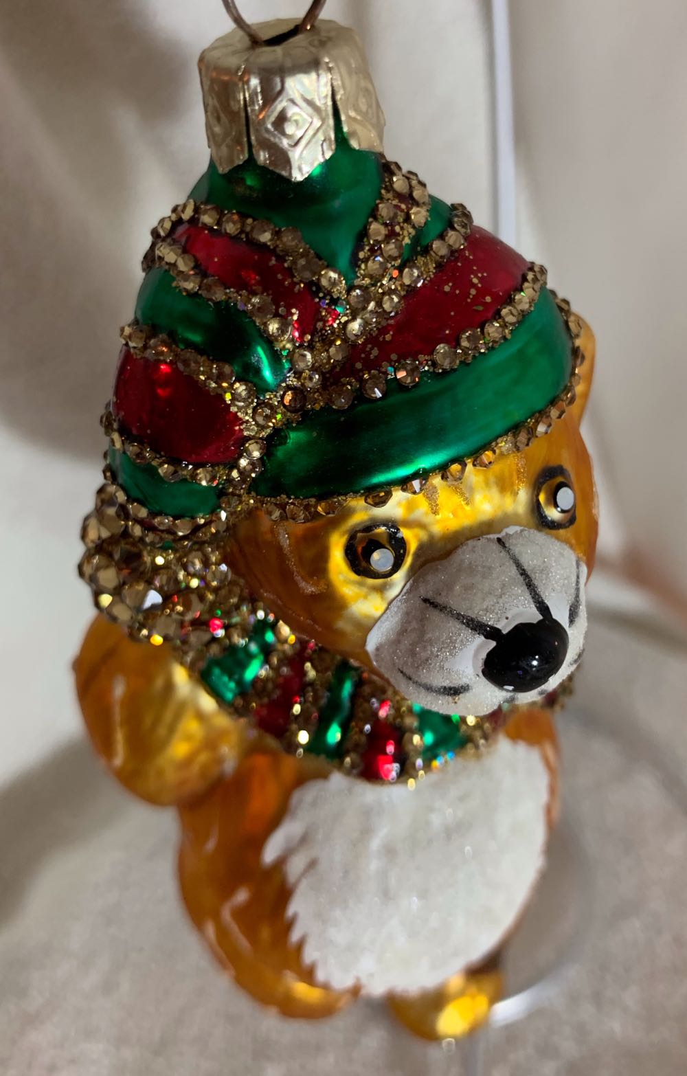 Skating Golden Bear W/ Hat and Scarf  (Teddy Bears) ornament collectible - Main Image 2