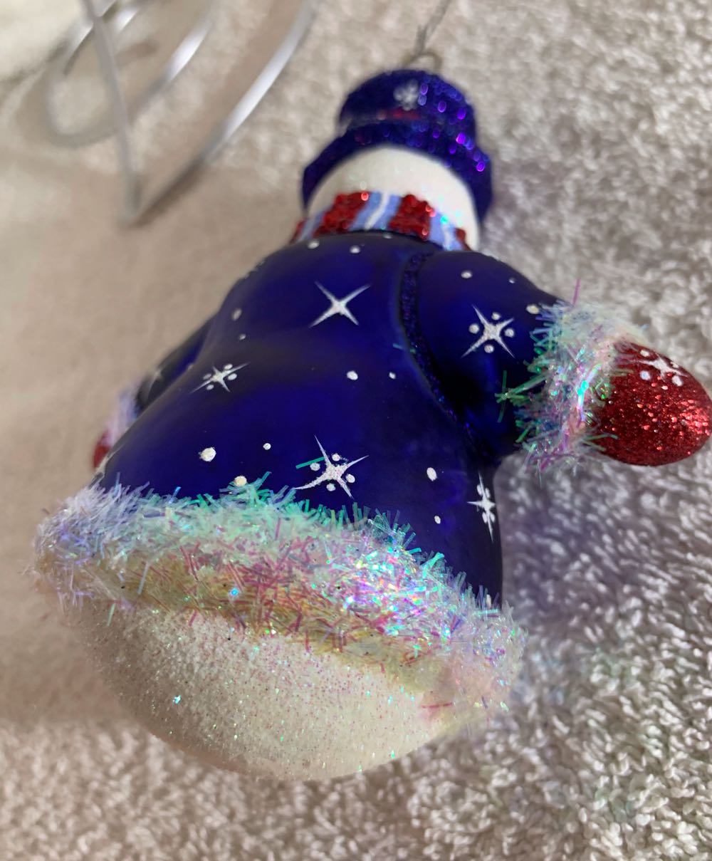 Scenic Snowman, Blue - Other Exclusive (Snowman) ornament collectible - Main Image 4